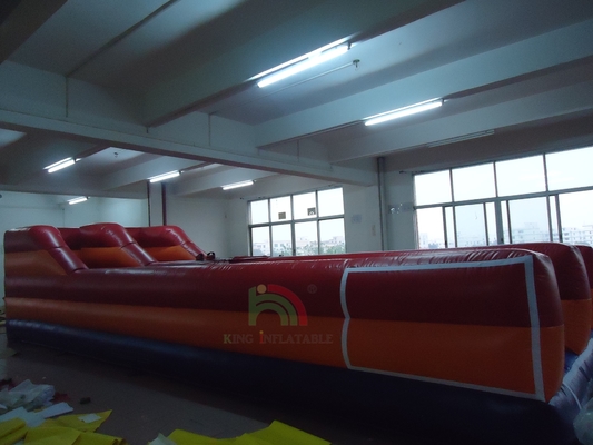 Outdoor Inflatable Bungee Run Game untuk Dua Orang Challenge Race Dual Lanes Interactive Inflatable Games
