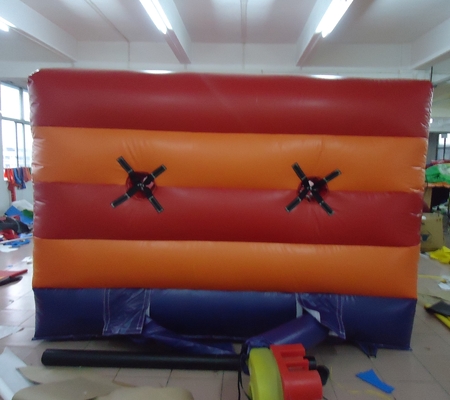 Outdoor Inflatable Bungee Run Game untuk Dua Orang Challenge Race Dual Lanes Interactive Inflatable Games
