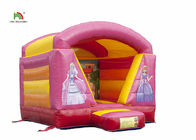Keselamatan Waterproof Pink Inflatable Rumah Melompat Castle Dengan Garansi 24 Bulan