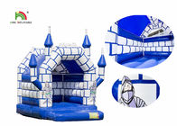 Biru Putih Komersial Anak Air Jumping Inflatable Castle Mainan Dengan Atap