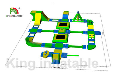 Taman Air Inflatable Tiup Gaya Biru / Peralatan Bermain Dewasa