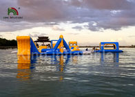 Heat - Welding Giant Blue 30 * 25m Taman Air Inflatable Untuk Orang Dewasa Dan Anak-Anak