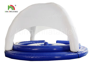 Disesuaikan 8 * 5m Waterproof Inflatable Air Mainan Dengan Tenda Penutup CE SGS EN71