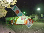 Tenda Acara Tiup PVC Putih Besar Dan Oranye Untuk Penggunaan Di Luar Pintu