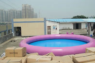 Red PVC Round Inflatable Kolam Renang / Kolam Air Portabel untuk Orang Dewasa dan anak-anak