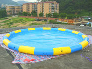 Red PVC Round Inflatable Kolam Renang / Kolam Air Portabel untuk Orang Dewasa dan anak-anak