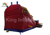 Red Inflatable Jumping Castle Dengan Blower Untuk Balita / Bajak Laut Combo Bouncer Slide