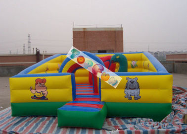 Kids Play Games Inflatable Playground / Fun City dengan terpal PVC 0,45 mm - 0,55 mm