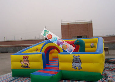 Kids Play Games Inflatable Playground / Fun City dengan terpal PVC 0,45 mm - 0,55 mm