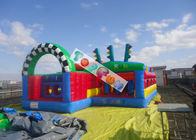 Anak-anak Taman Hiburan Inlfatable Inflatable Run Chasing Race Fun City / Durable Dan Keselamatan