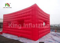 Tenda Acara Inflatable Square Double Layer Merah Dengan Bahan PVC Ramah Lingkungan