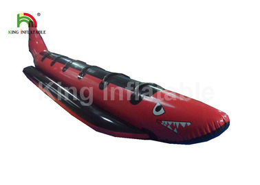 Red Shark Inflatable Fly Fishing Boats, Sistem Kedap Udara 6 Man PVC Blow Up Rakit
