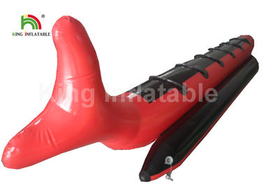 Red Shark Inflatable Fly Fishing Boats, Sistem Kedap Udara 6 Man PVC Blow Up Rakit