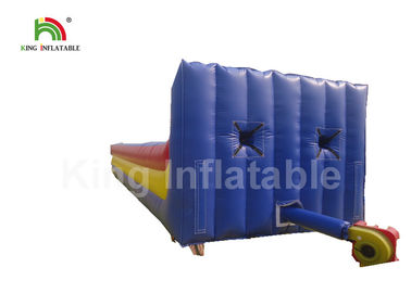 0.55mm PVC 2 Lanes Bungee Tiup Lomba Olahraga Permainan Dengan Digital Printing