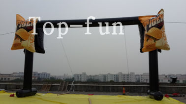 PVC terpal hitam tiup dipimpin lengkungan iklan ringan, tahan air dan tahan api