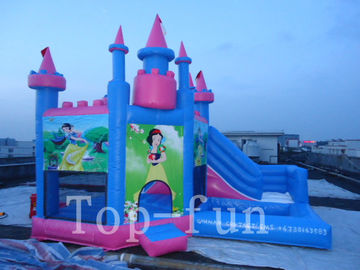 Anak-anak Indoor atau Outdoor Princess Komersial Inflatables Rumah Goyang Istana untuk Sewa