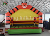 PVC Terpal Orange Tiger Inflatable Jumping Bouncer Castle Untuk Hiburan Outdoor