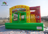 Disesuaikan Rumah Boneka Red Inflatable Jumping Castle Dengan Slide Untuk Pesta
