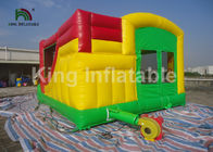 Disesuaikan Rumah Boneka Red Inflatable Jumping Castle Dengan Slide Untuk Pesta