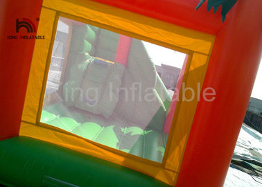 Rainforest tema 0.55mm PVC Lucu Inflatable Jumping Castle Untuk Anak / Dewasa