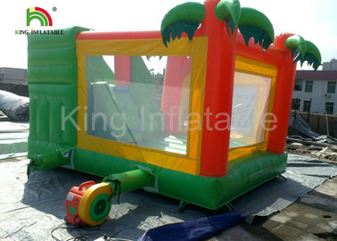 Rainforest tema 0.55mm PVC Lucu Inflatable Jumping Castle Untuk Anak / Dewasa