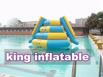 Taman Air Inflatable Anak / Dewasa dengan Slide dan Pencetakan Logo, Peralatan Bermain Air Lembut
