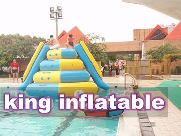 Taman Air Inflatable Anak / Dewasa dengan Slide dan Pencetakan Logo, Peralatan Bermain Air Lembut