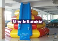 Geser Menara Air Inflatable Kustom Untuk Taman Air / Geser Trampolin Air
