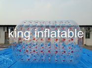 1.0mm PVC / TPU Inflatable Cylindrical Roller Air Transparan Toy Untuk Taman Air