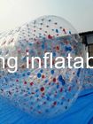 1.0mm PVC / TPU Inflatable Cylindrical Roller Air Transparan Toy Untuk Taman Air