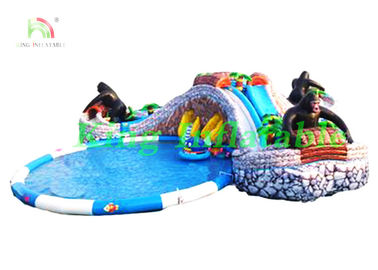 Taman Air Inflatable Besar Dengan Karakter Kartun, Slide, Kolam Renang