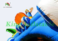 Kuning / Biru Mutifun Inflatable Jumping Castle Dengan Slide Dilengkapi CE Blower Bersertifikat