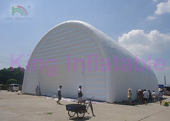 Tenda Acara PVC Dilapisi Plato PVC Terpal Dengan CE Blower Untuk Gudang