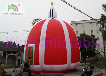 Outside Dome Red Blow Up Event Tent Kedap Udara Plato Fabric Weather - Tahan