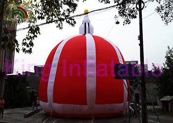Outside Dome Red Blow Up Event Tent Kedap Udara Plato Fabric Weather - Tahan