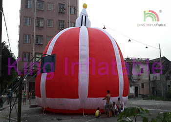 Outside Dome Red Blow Up Event Tent Kedap Udara Plato Fabric Weather - Tahan