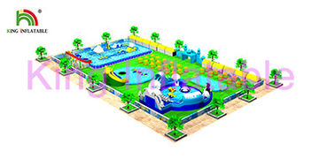 Plato PVC Terpal Anti - UV Blow Up Water Park Kustomisasi Untuk Hiburan
