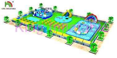 Plato PVC Terpal Anti - UV Blow Up Water Park Kustomisasi Untuk Hiburan