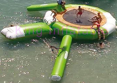 Luar Tahan Air Plato PVC Inflatable Air Toy CE Disesuaikan Trampolin Dengan Slide