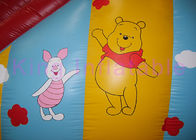 Merah / Kuning / Biru One Broad Blow Up Dry Slide Waterproof PVC Winnie The Pooh Toys