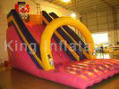 Pink / Kuning Inflatable Dry Slide CE Blower Terpasang Lucu Badut Untuk Anak-Anak
