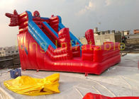 Merah / Biru Spider Man Inflatable Dry Slide Outdoor Giant Waterproof / Anti - UV Slide