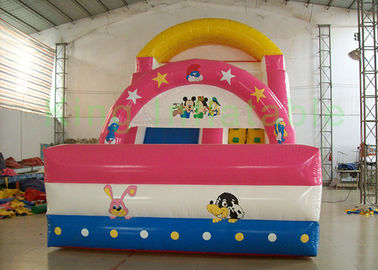 Digital Printing Kartun Inflatable Dry Slide 7 X 4,5m Plao 0,55mm PVC Terpal