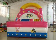 PVC Tarpaulin Kid Theme Slide Tiup Kering Dengan Rumah Bouncing Untuk Taman Hiburan