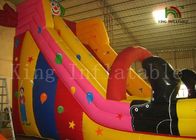 7 * 4 * 5.5 m Tiup Geser Kering Badut Tema PVC Rumah Bouncing Untuk Anak-anak