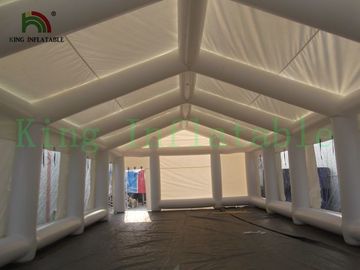 Tenda Acara Tiup Putih Komersial Tahan Lama PVC Terpal Atau Oxford Untuk Pameran Dagang