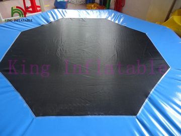 Kuning / Biru 3m Diameter Inflatable Water Park Trampolin PVC Toy Untuk Water Park