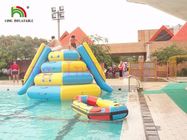 0.9mm PVC terpal Inflatable Air Toy, Outdoor Jumping Tower Dengan 2 Slide