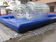 Air Inflatable Transparan PVC Rolling Toy Untuk Laut / Danau / Kolam Renang