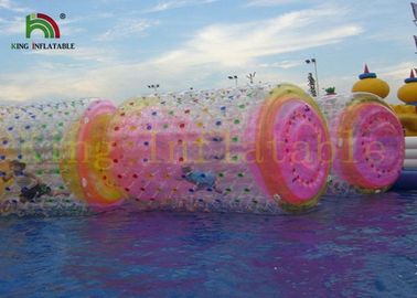 Raksasa Transparan PVC / TPU Inflatable Air Toy Roller Untuk Anak-Anak Dan Dewasa
